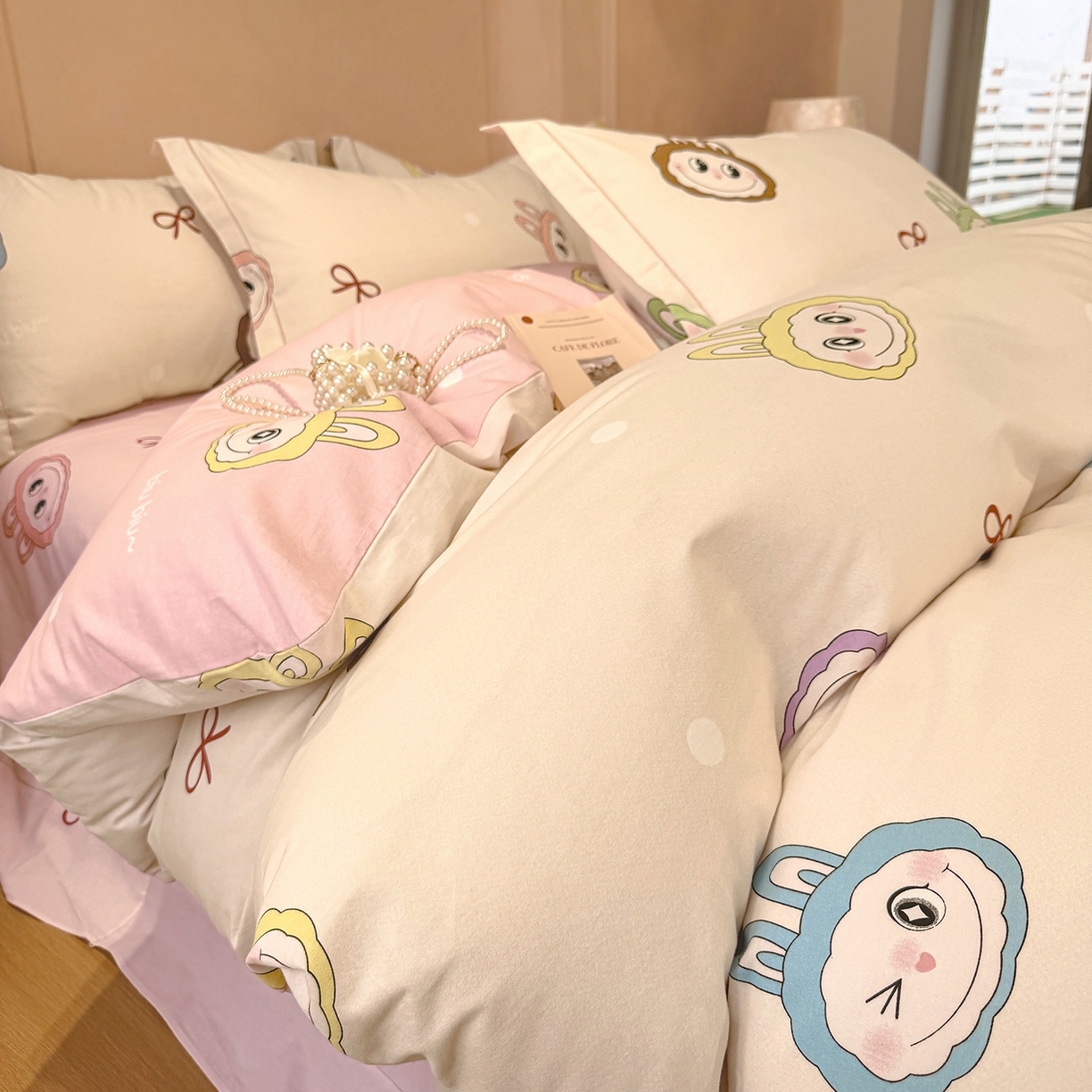 91家纺网 家纺一手货源 找家纺 壹贝家纺 2026新款全棉磨毛四件套系列 lbb米