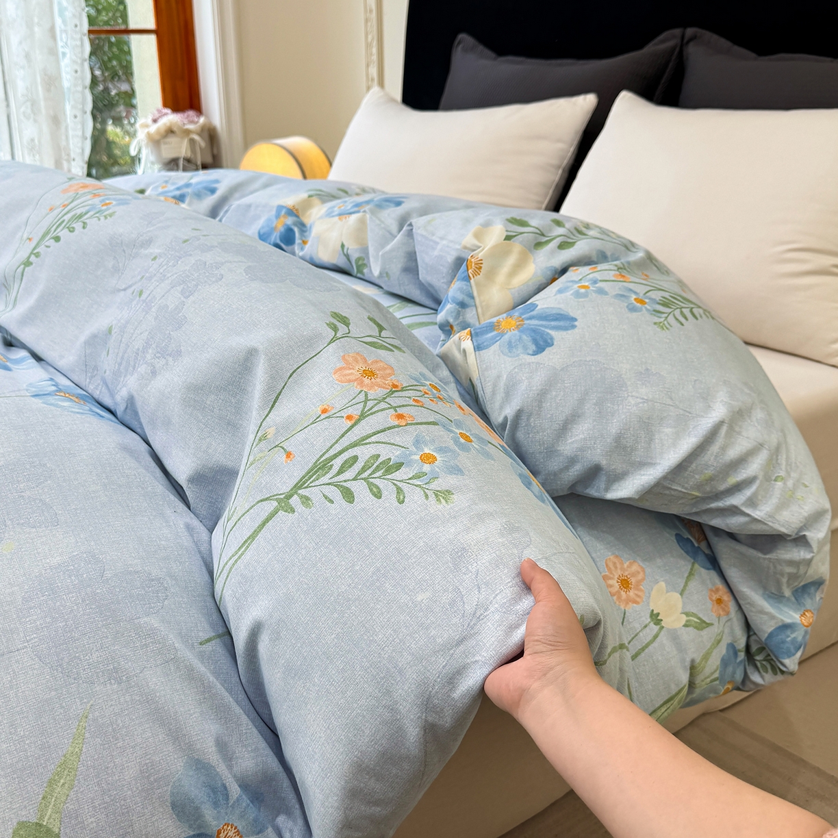 91家纺网 家纺一手货源 找家纺 （总）壹贝家纺 2026新款全棉磨毛单品被套系列