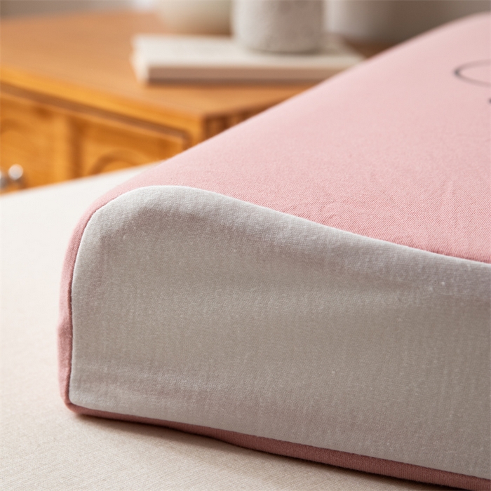 91家纺网 家纺一手货源 找家纺 一粒麦子乳胶馆 2026年新款枕头枕芯生物基面包枕高低枕生物机新款枕头枕芯 高低枕-粉白