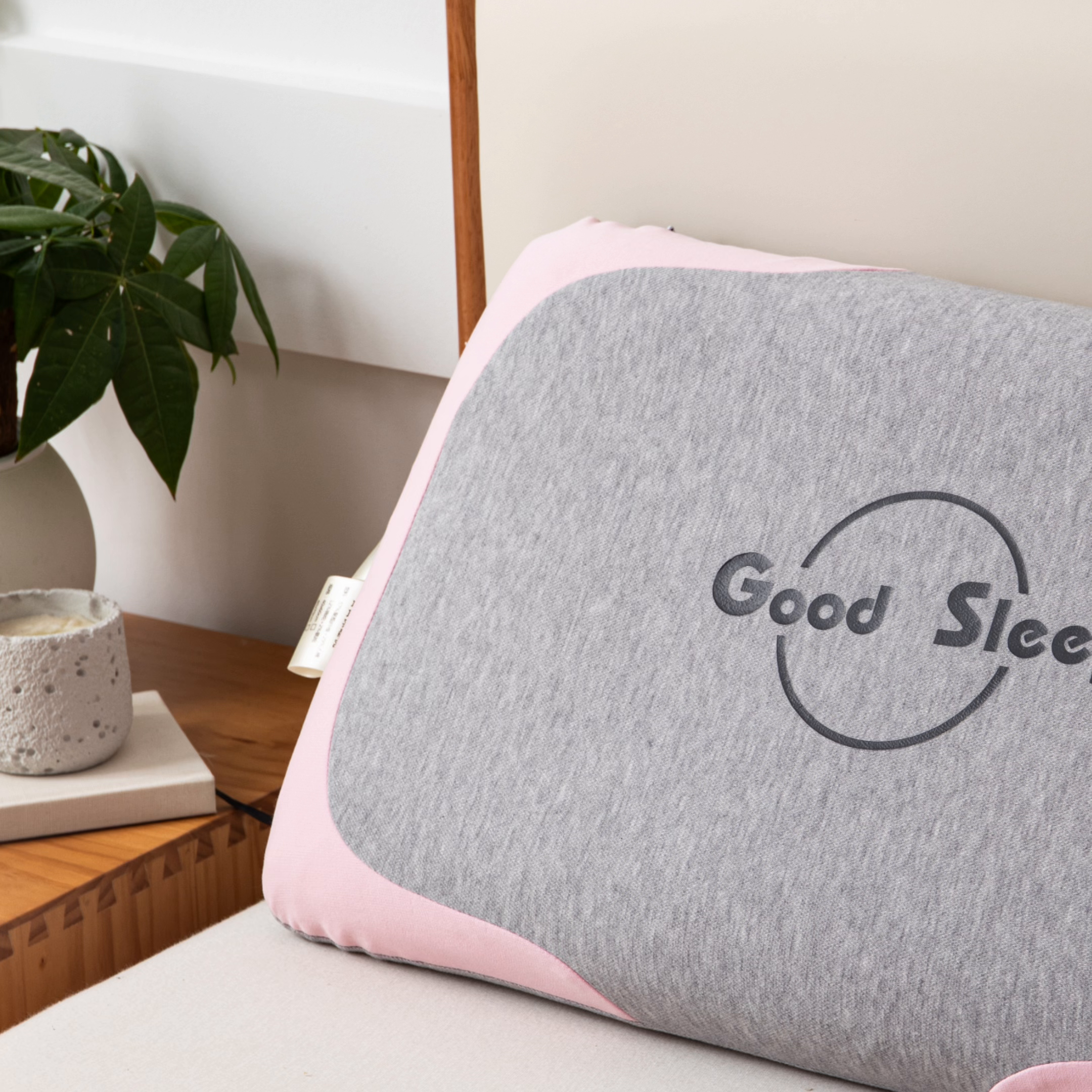 91家纺网 家纺一手货源 找家纺 一粒麦子乳胶馆 2026年新款枕头枕芯生物基面包枕高低枕生物机新款枕头枕芯 面包枕-灰粉