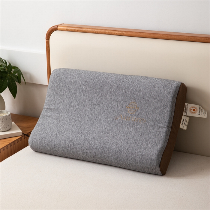 一粒麦子乳胶馆 2026年新款枕头枕芯生物基面包枕高低枕生物机新款枕头枕芯 高低枕-灰咖