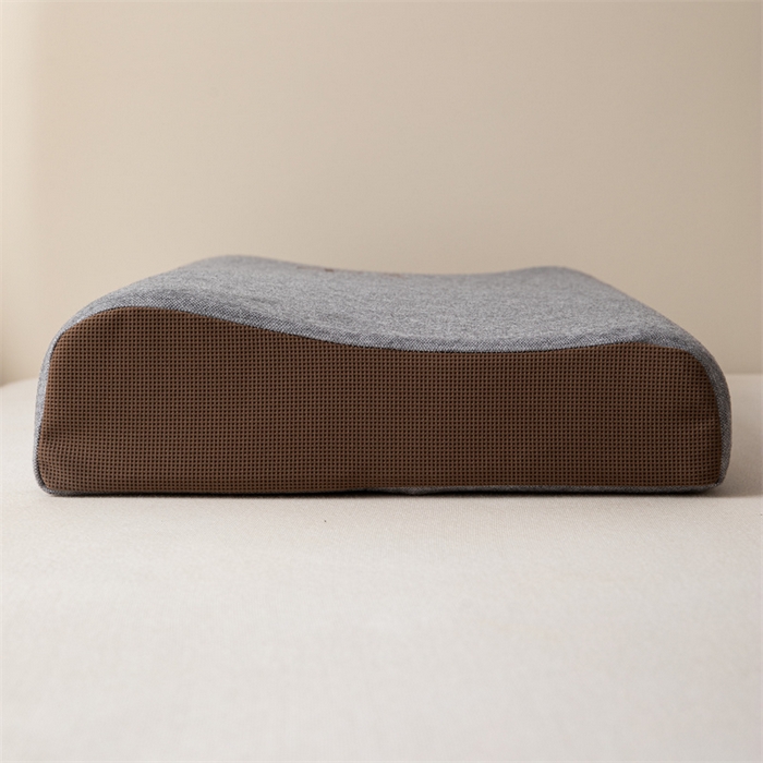 91家纺网 家纺一手货源 找家纺 一粒麦子乳胶馆 2026年新款枕头枕芯生物基面包枕高低枕生物机新款枕头枕芯 高低枕-灰咖