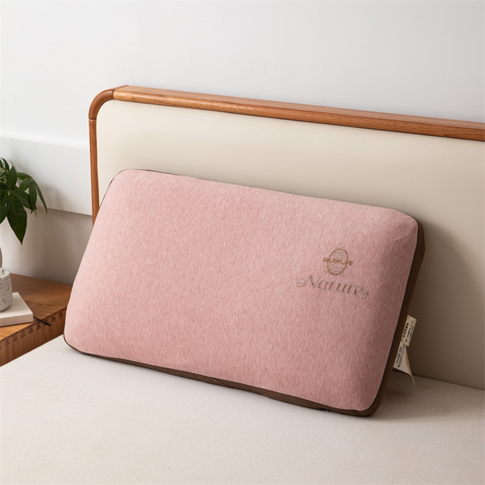 一粒麦子乳胶馆 2026年新款枕头枕芯生物基面包枕高低枕生物机新款枕头枕芯 面包枕-粉咖