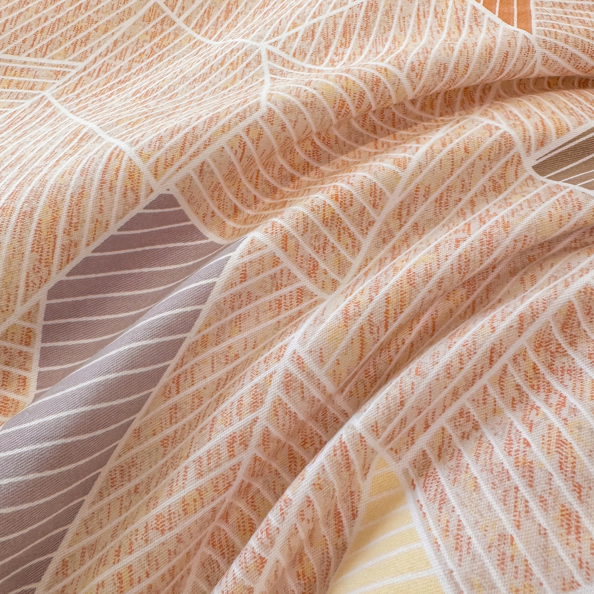 91家纺网 家纺一手货源 找家纺 壹贝家纺 2026新款全棉磨毛单品被套系列 记忆碎片-咖