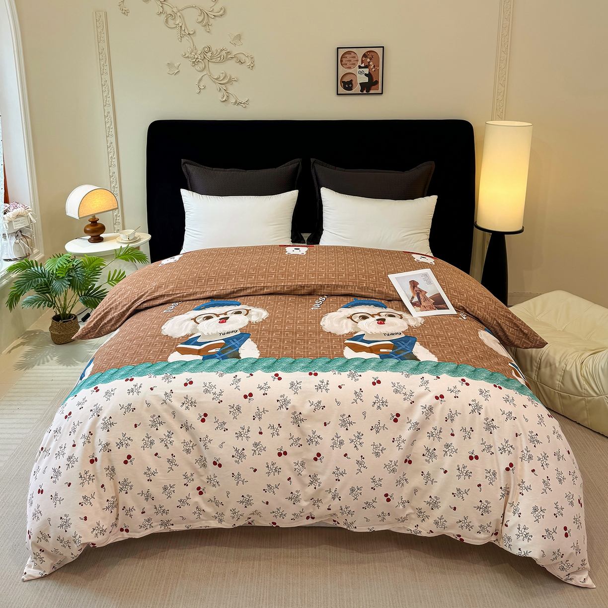 壹贝家纺 2026新款全棉磨毛单品被套系列 凯宝-咖