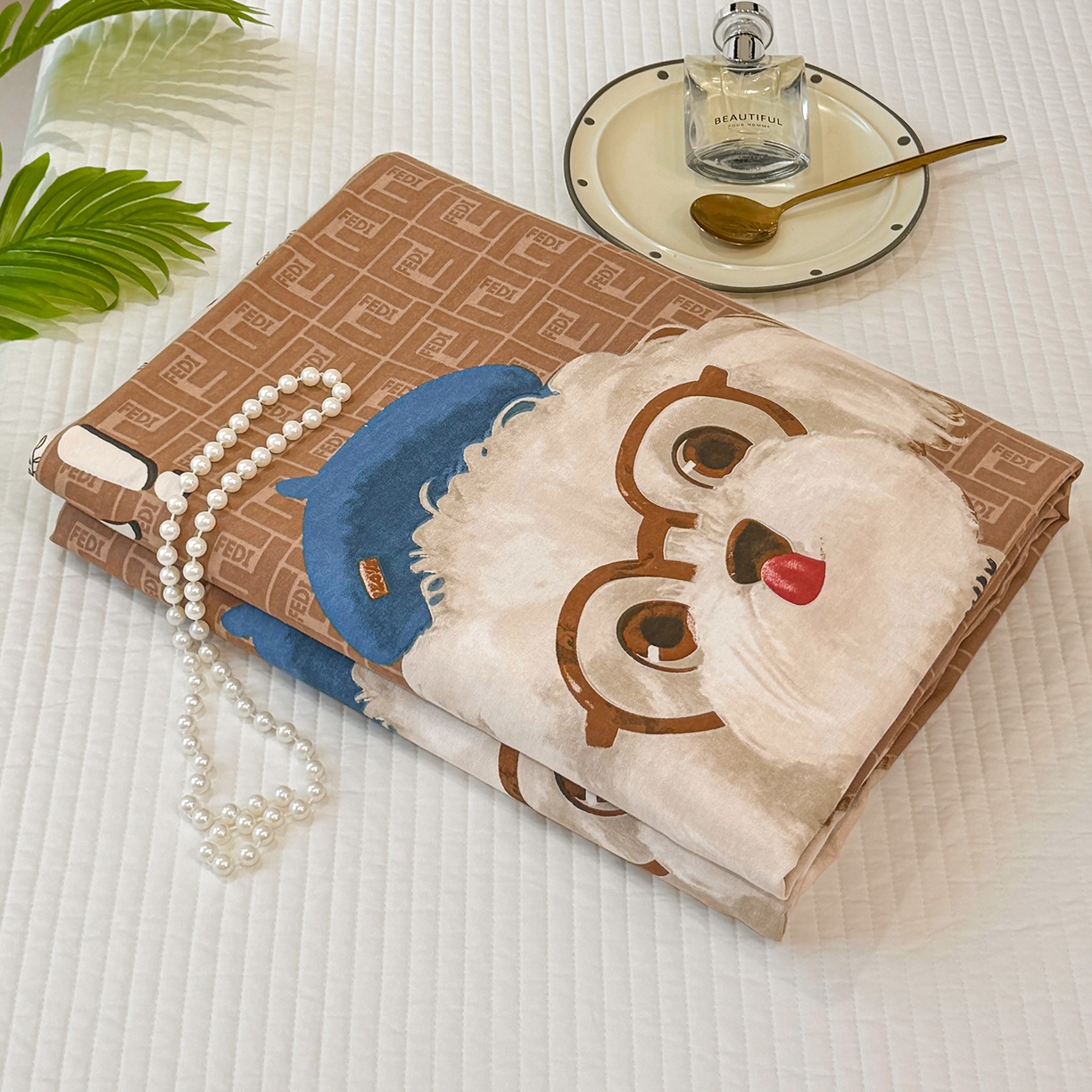 91家纺网 家纺一手货源 找家纺 壹贝家纺 2026新款全棉磨毛单品被套系列 凯宝-咖