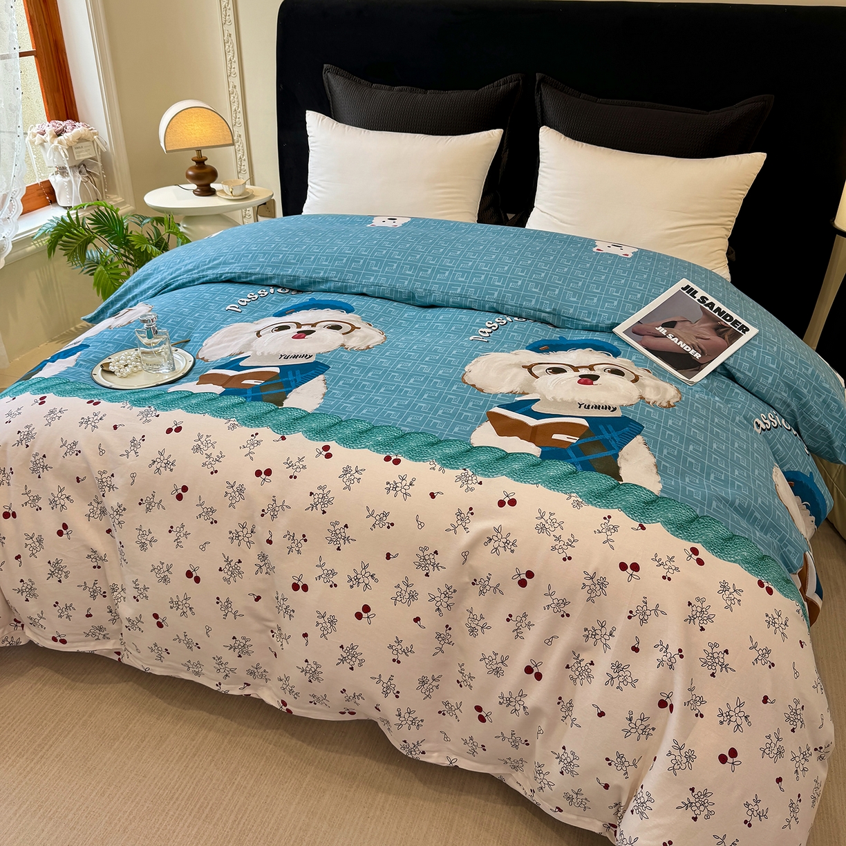 91家纺网 家纺一手货源 找家纺 壹贝家纺 2026新款全棉磨毛单品被套系列 凯宝-蓝