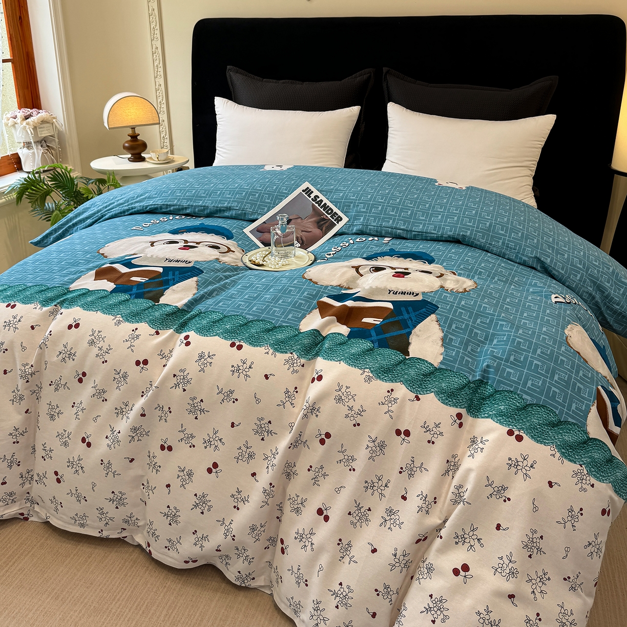 91家纺网 家纺一手货源 找家纺 壹贝家纺 2026新款全棉磨毛单品被套系列 凯宝-蓝