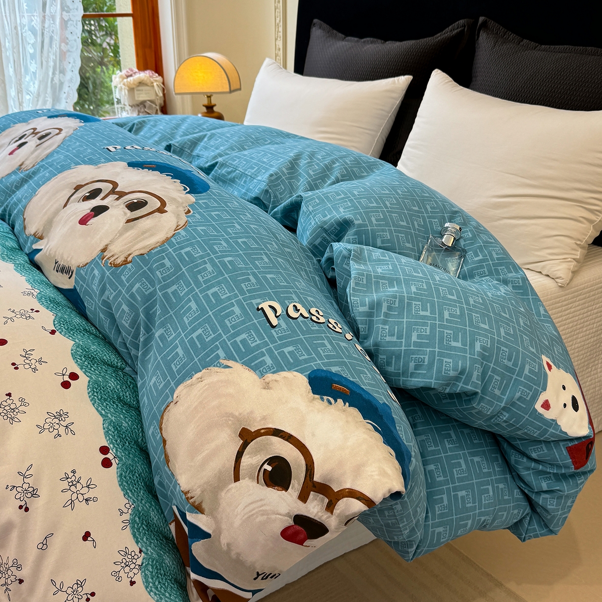 91家纺网 家纺一手货源 找家纺 壹贝家纺 2026新款全棉磨毛单品被套系列 凯宝-蓝