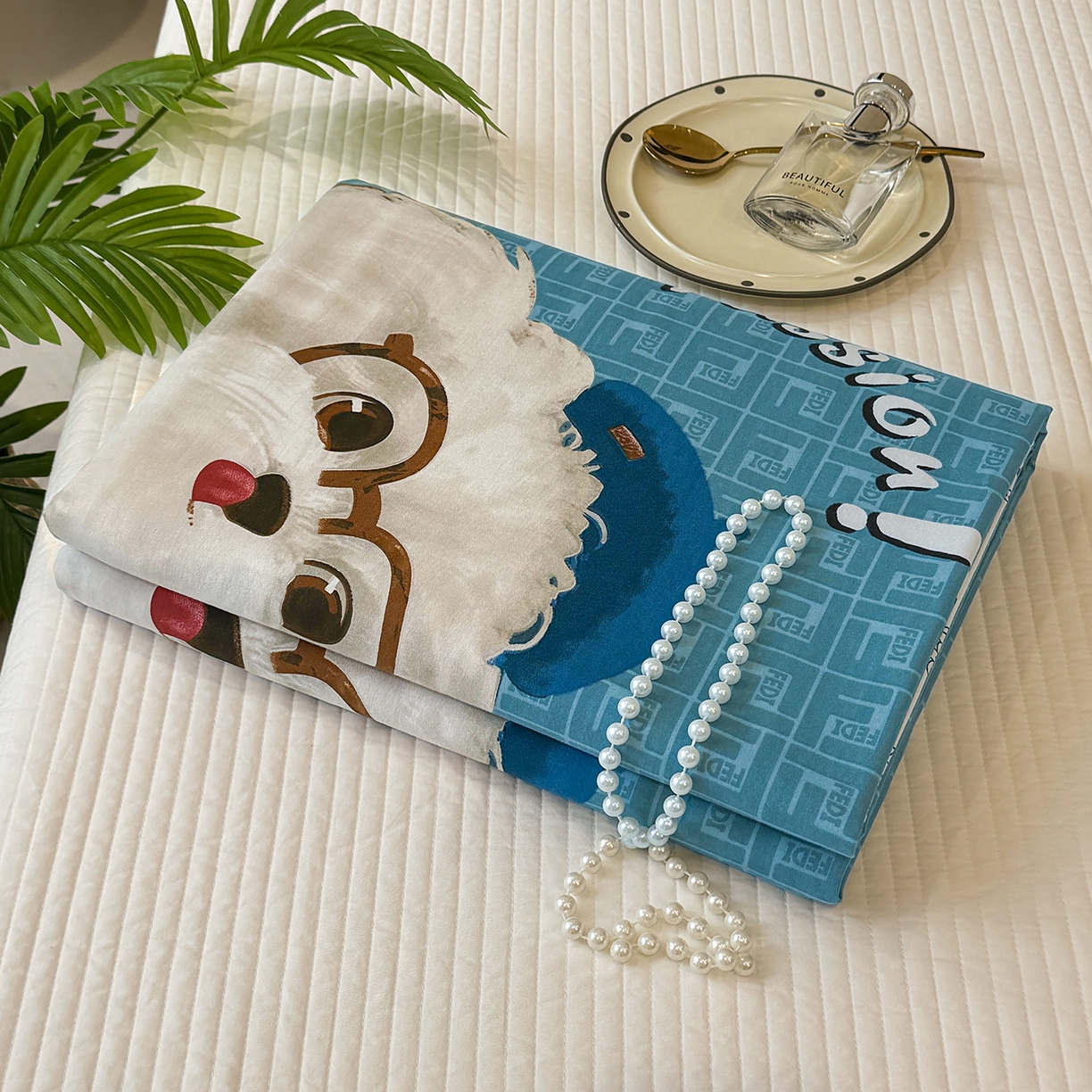 91家纺网 家纺一手货源 找家纺 壹贝家纺 2026新款全棉磨毛单品被套系列 凯宝-蓝