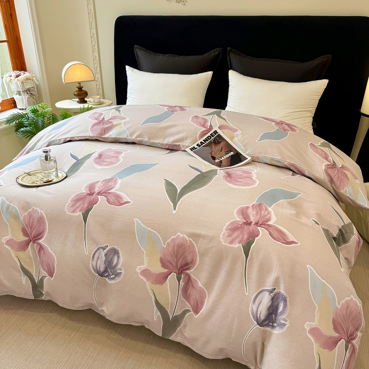 91家纺网 家纺一手货源 找家纺 壹贝家纺 2026新款全棉磨毛单品被套系列 奈美