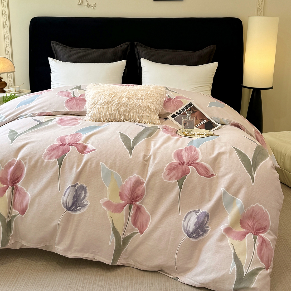 91家纺网 家纺一手货源 找家纺 壹贝家纺 2026新款全棉磨毛单品被套系列 奈美