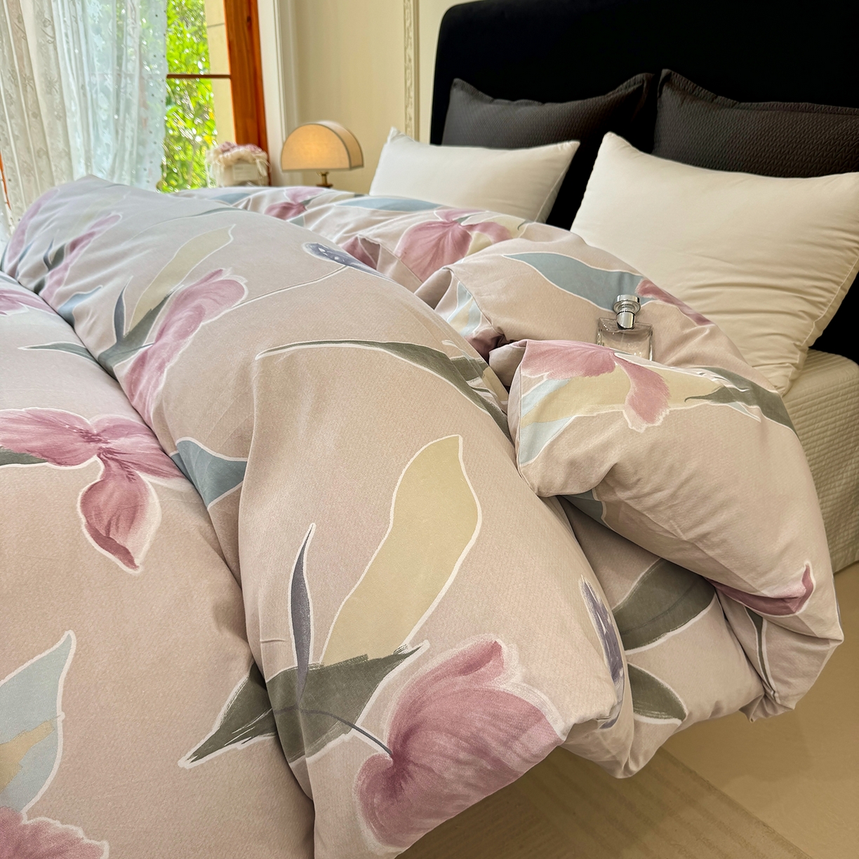 91家纺网 家纺一手货源 找家纺 壹贝家纺 2026新款全棉磨毛单品被套系列 奈美