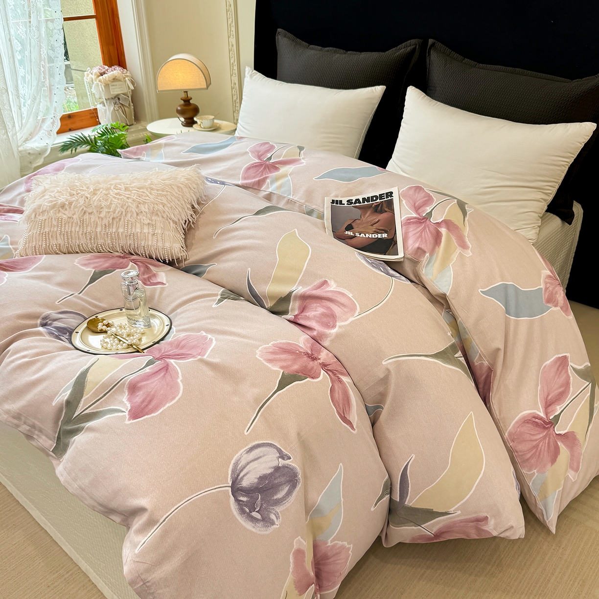 91家纺网 家纺一手货源 找家纺 壹贝家纺 2026新款全棉磨毛单品被套系列 奈美