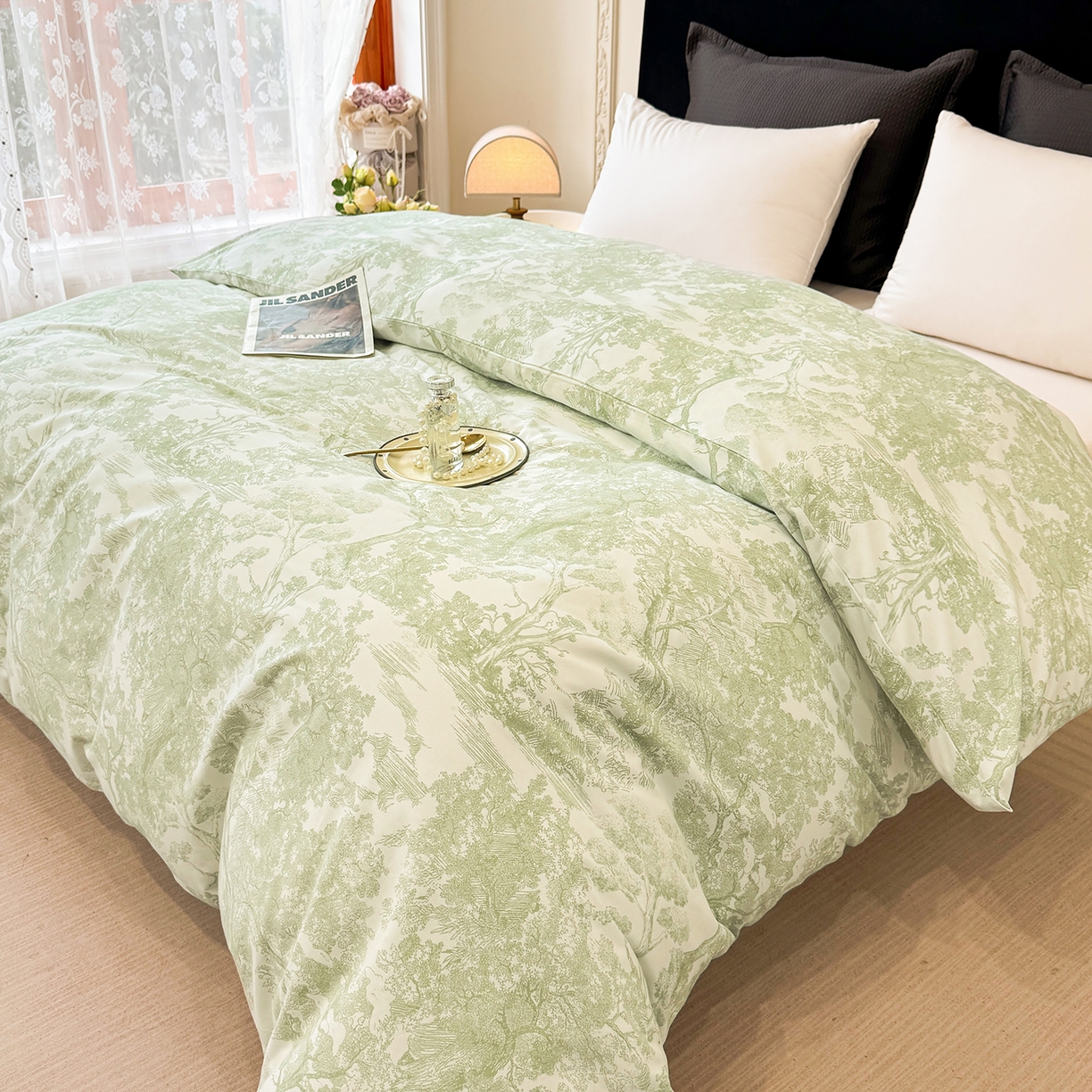 91家纺网 家纺一手货源 找家纺 壹贝家纺 2026新款全棉磨毛单品被套系列 年轮