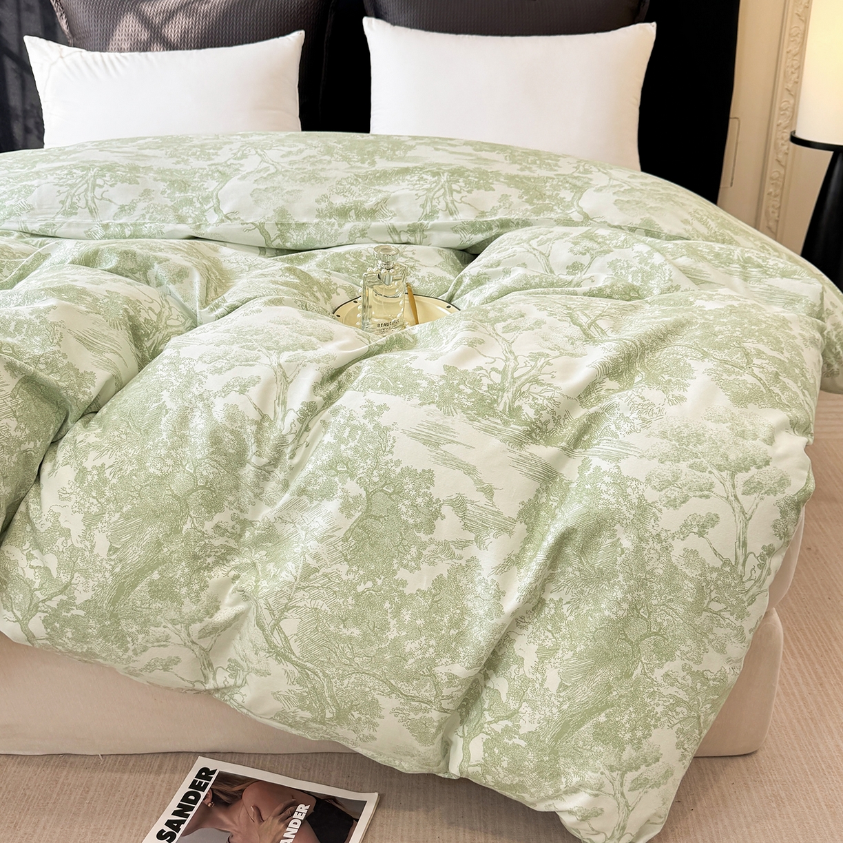 91家纺网 家纺一手货源 找家纺 壹贝家纺 2026新款全棉磨毛单品被套系列 年轮