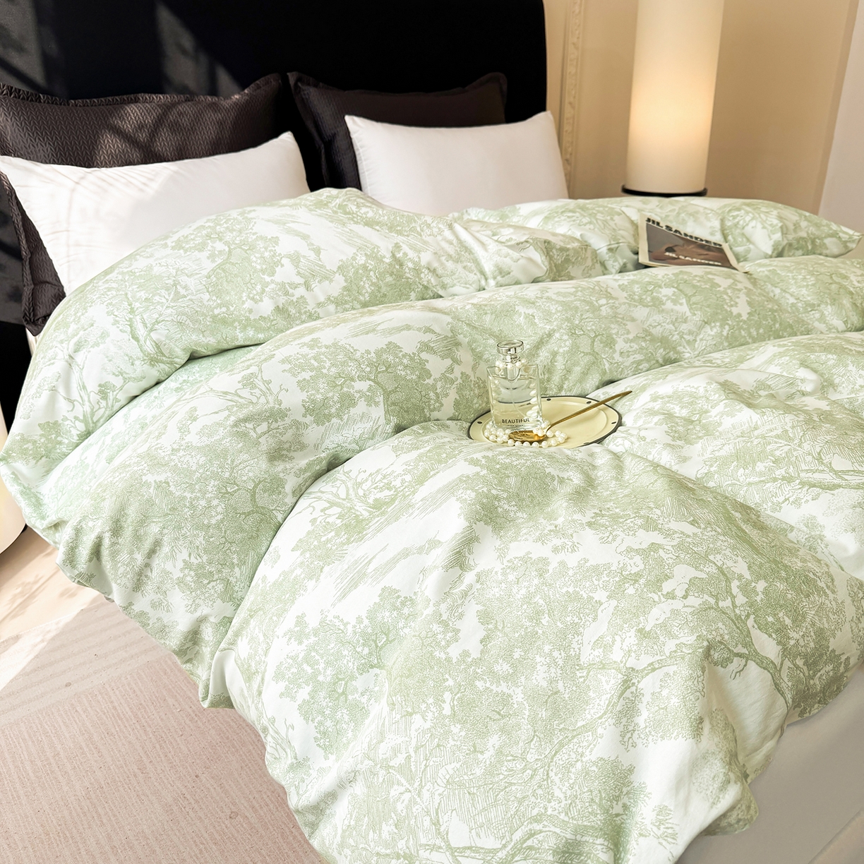 91家纺网 家纺一手货源 找家纺 壹贝家纺 2026新款全棉磨毛单品被套系列 年轮