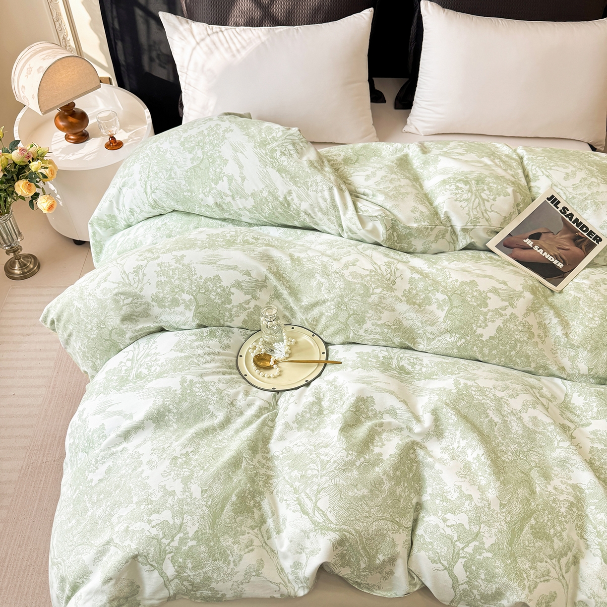 91家纺网 家纺一手货源 找家纺 壹贝家纺 2026新款全棉磨毛单品被套系列 年轮