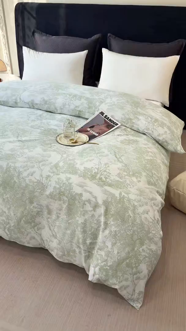 91家纺网 家纺一手货源 找家纺 壹贝家纺 2026新款全棉磨毛单品被套系列 年轮