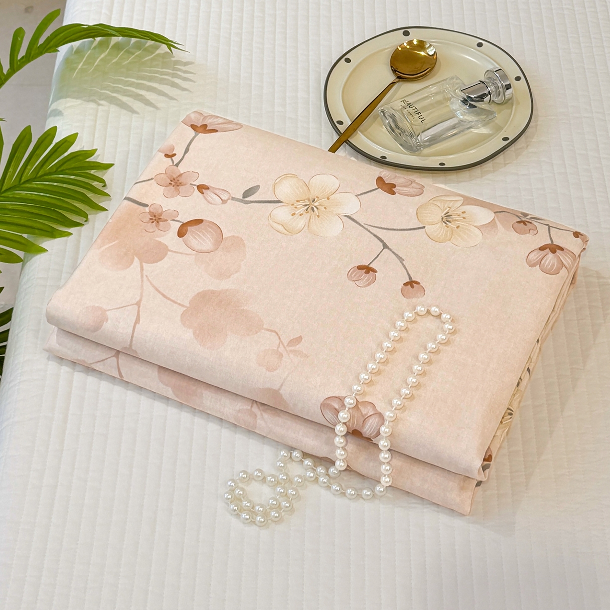 91家纺网 家纺一手货源 找家纺 壹贝家纺 2026新款全棉磨毛单品被套系列 十里桃花