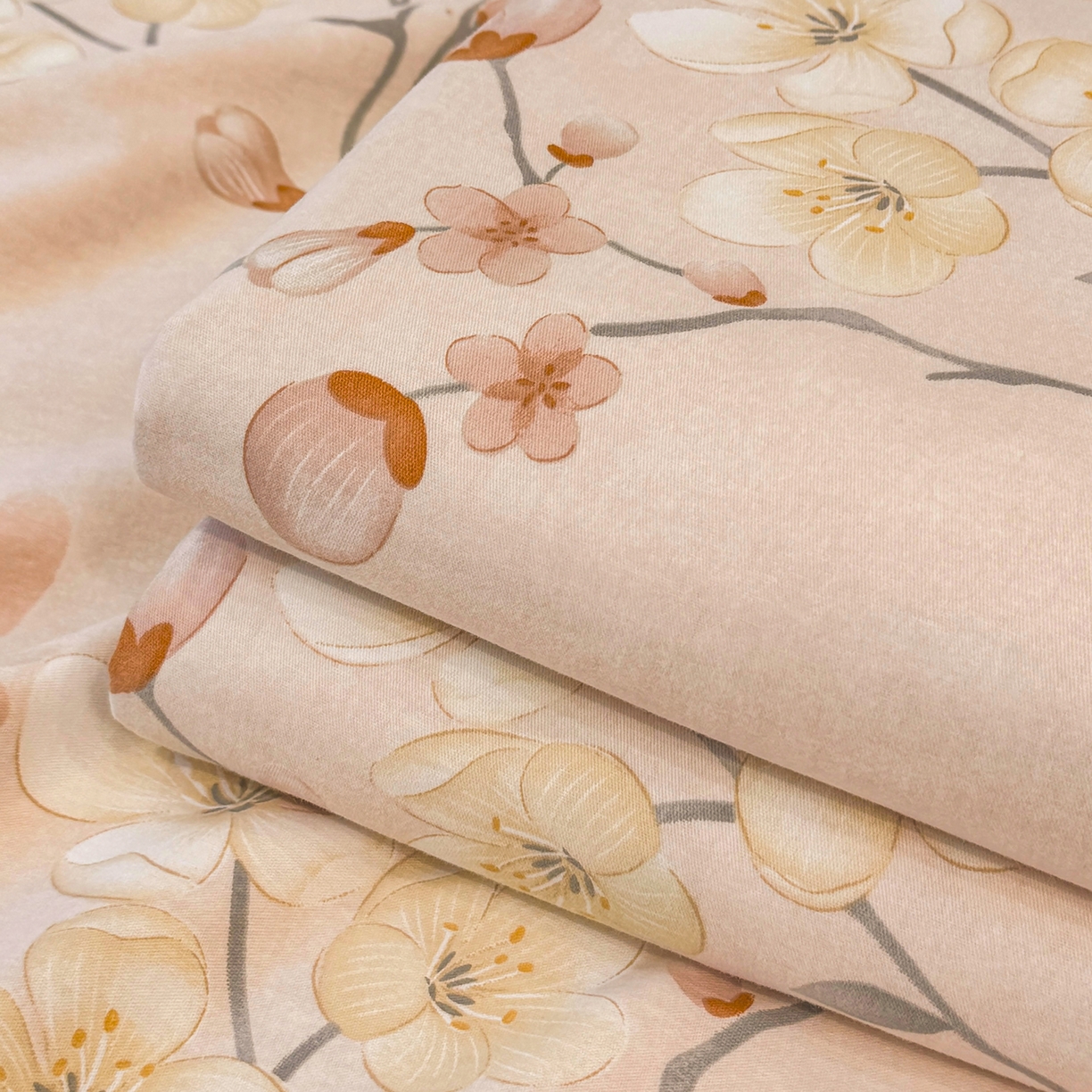 91家纺网 家纺一手货源 找家纺 壹贝家纺 2026新款全棉磨毛单品被套系列 十里桃花