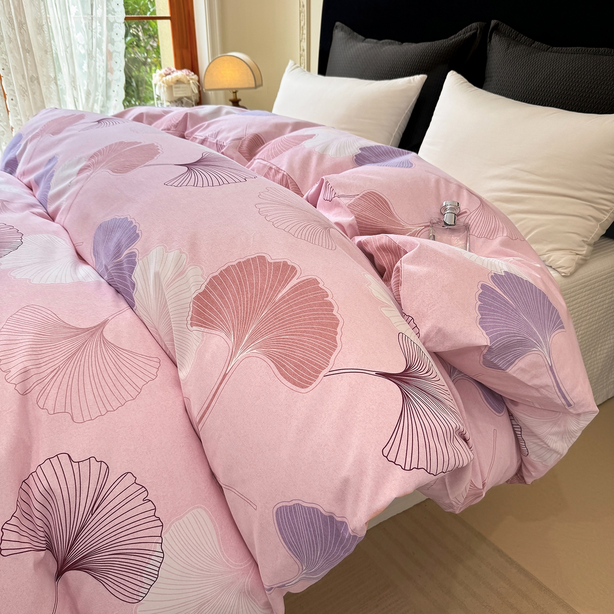 91家纺网 家纺一手货源 找家纺 壹贝家纺 2026新款全棉磨毛单品被套系列 一叶知秋