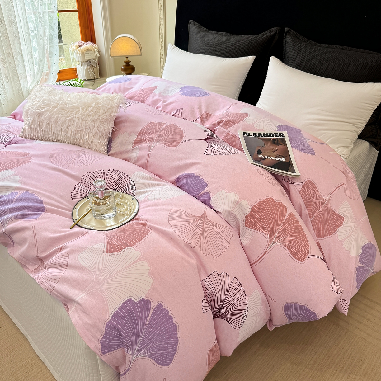 91家纺网 家纺一手货源 找家纺 壹贝家纺 2026新款全棉磨毛单品被套系列 一叶知秋