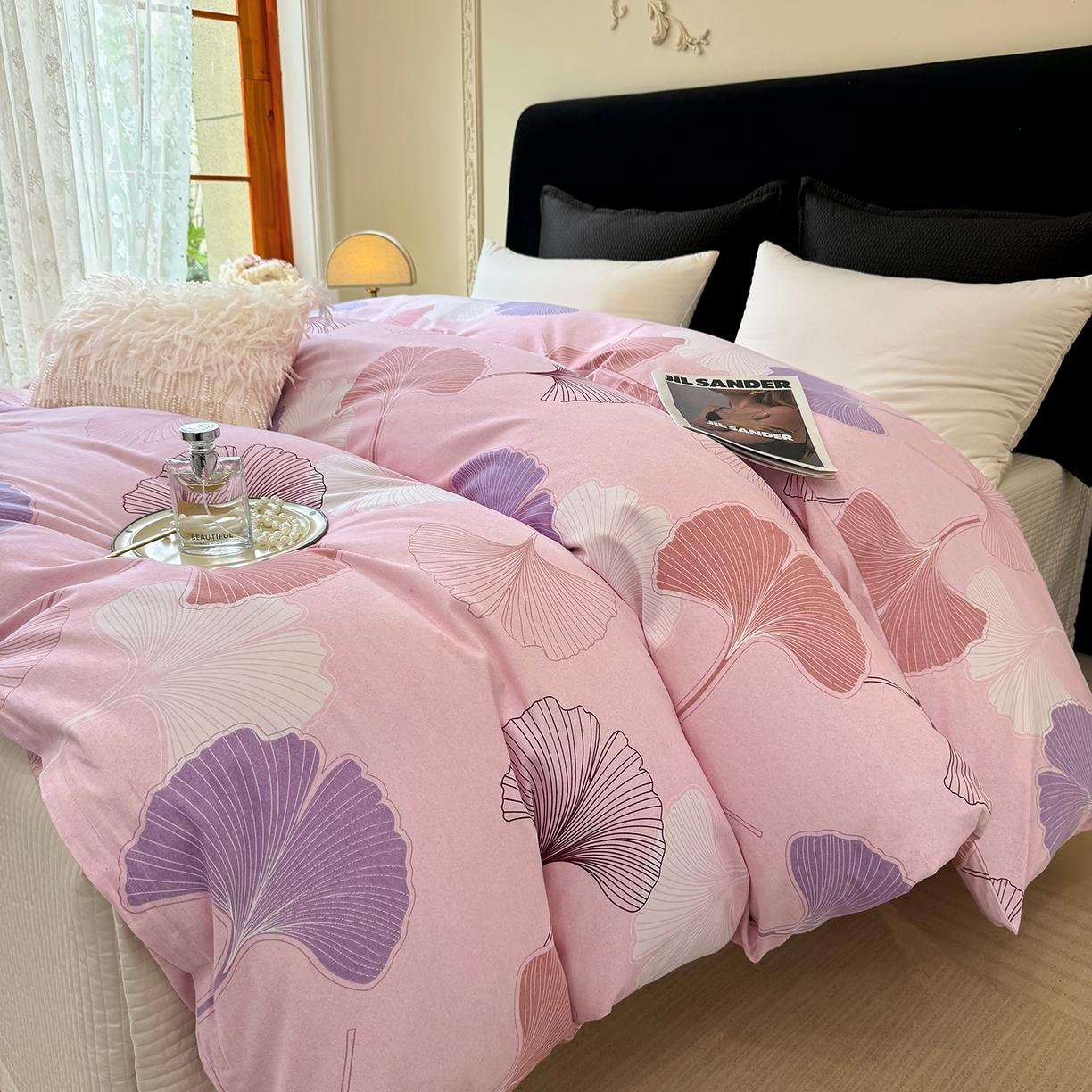 91家纺网 家纺一手货源 找家纺 壹贝家纺 2026新款全棉磨毛单品被套系列 一叶知秋