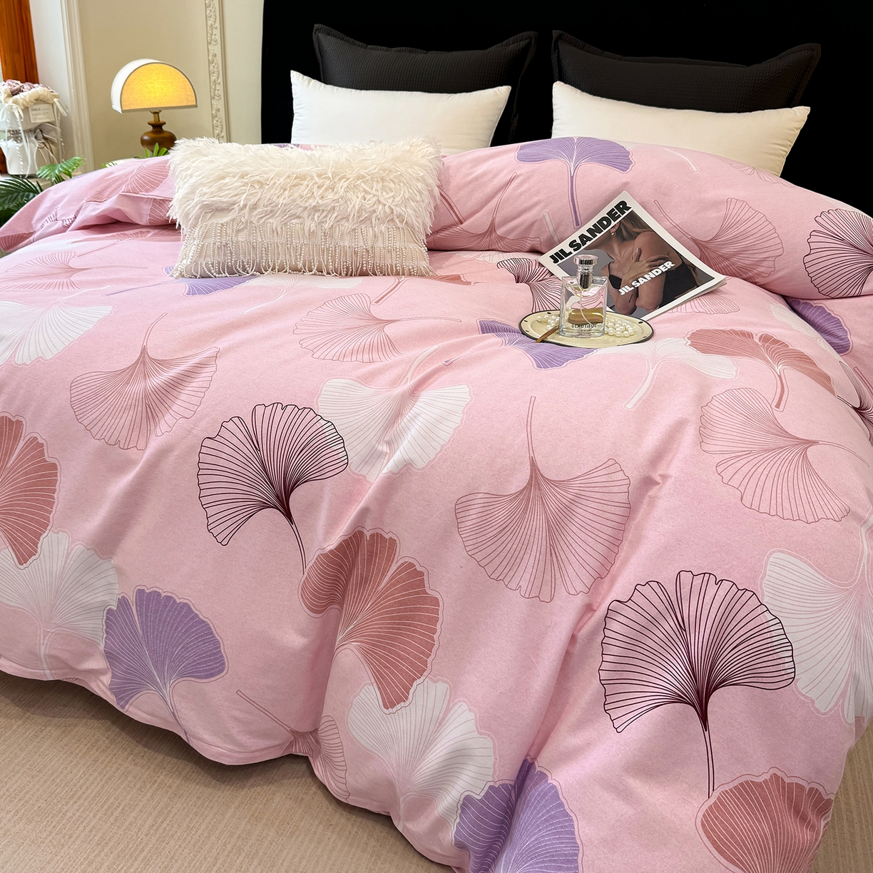 91家纺网 家纺一手货源 找家纺 壹贝家纺 2026新款全棉磨毛单品被套系列 一叶知秋