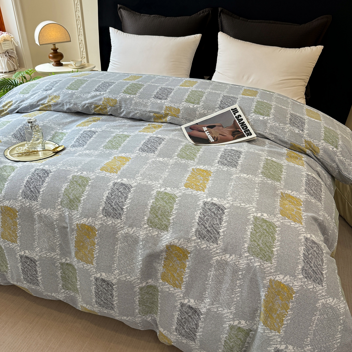 91家纺网 家纺一手货源 找家纺 壹贝家纺 2026新款全棉磨毛单品被套系列 月光宝盒