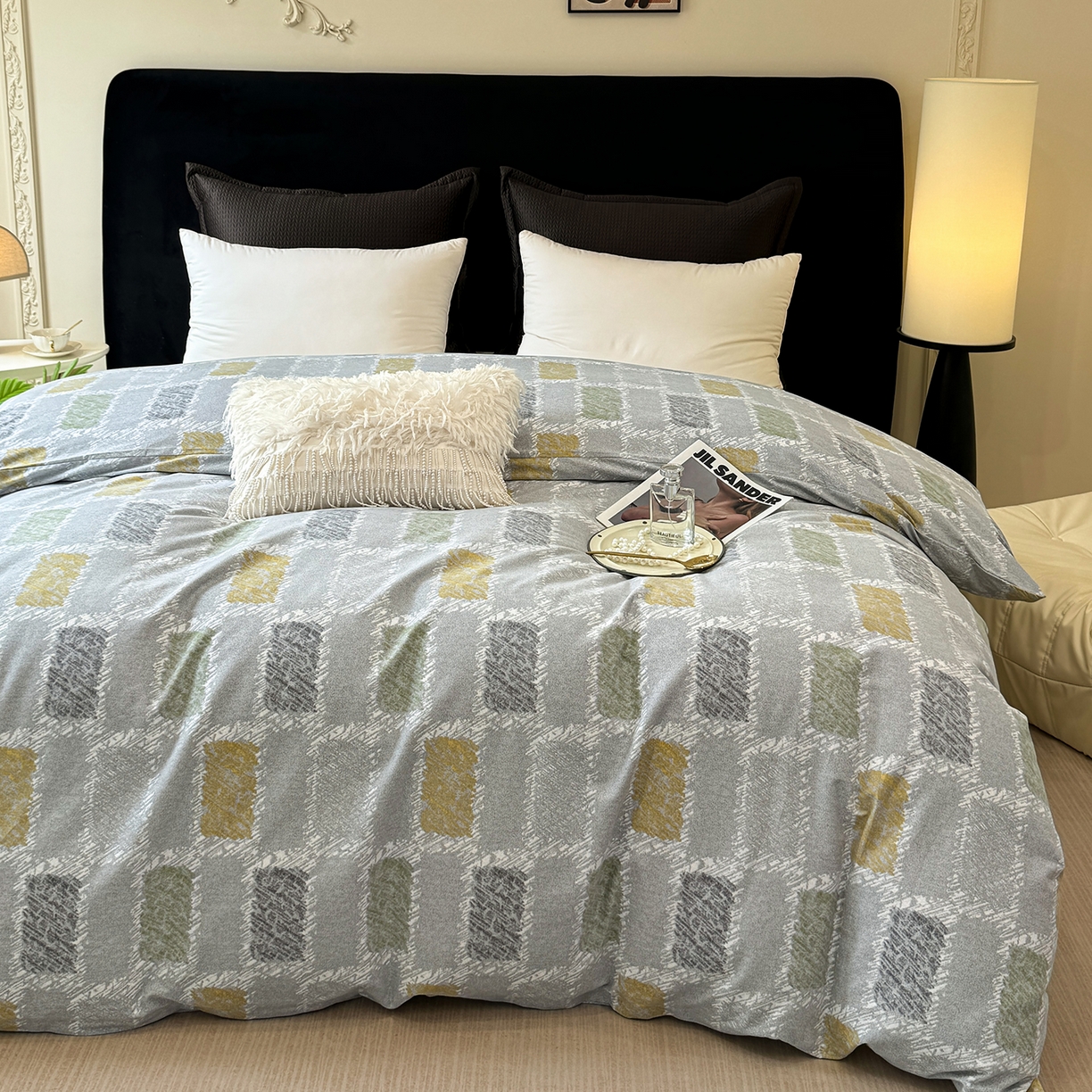 91家纺网 家纺一手货源 找家纺 壹贝家纺 2026新款全棉磨毛单品被套系列 月光宝盒