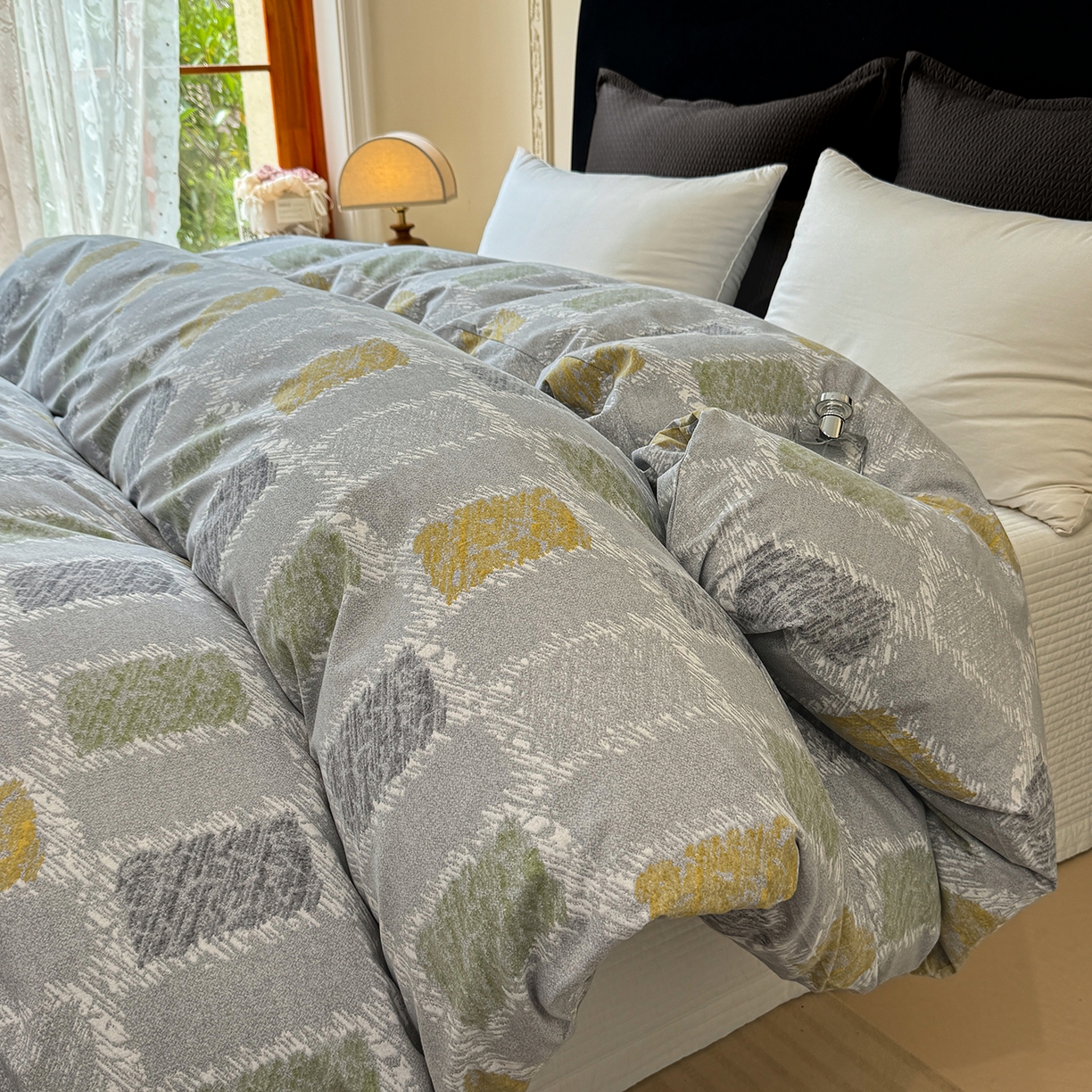 91家纺网 家纺一手货源 找家纺 壹贝家纺 2026新款全棉磨毛单品被套系列 月光宝盒