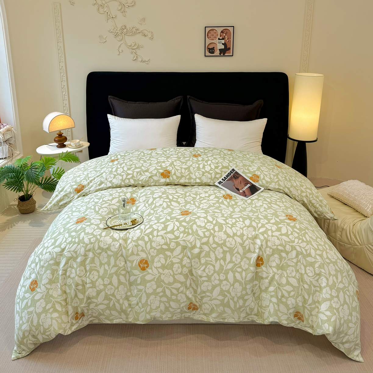 壹贝家纺 2026新款全棉磨毛单品被套系列 芷绿