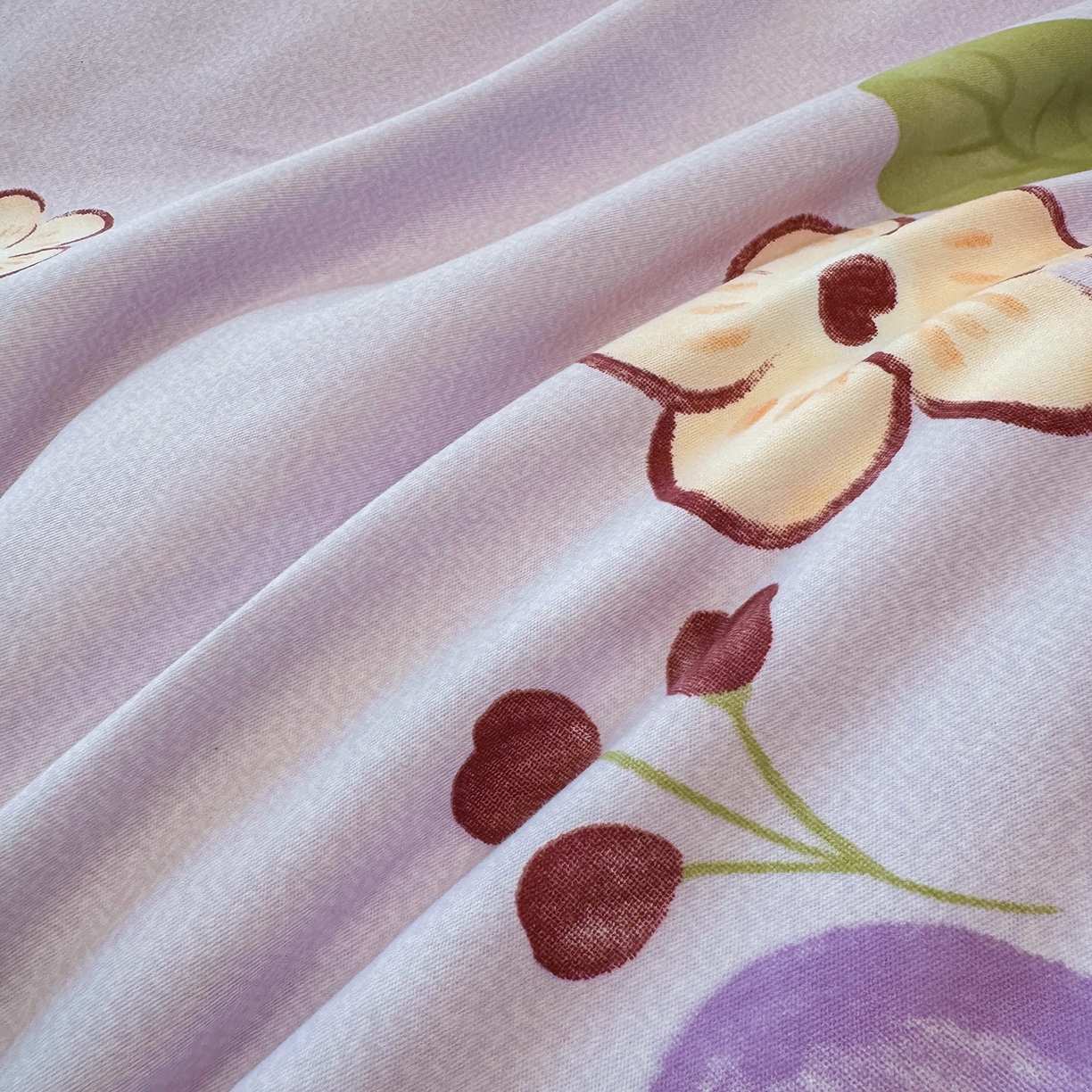 91家纺网 家纺一手货源 找家纺 壹贝家纺 2026新款全棉磨毛单品被套系列 紫魅