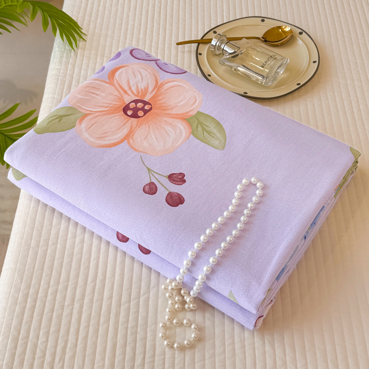 91家纺网 家纺一手货源 找家纺 壹贝家纺 2026新款全棉磨毛单品被套系列 紫魅