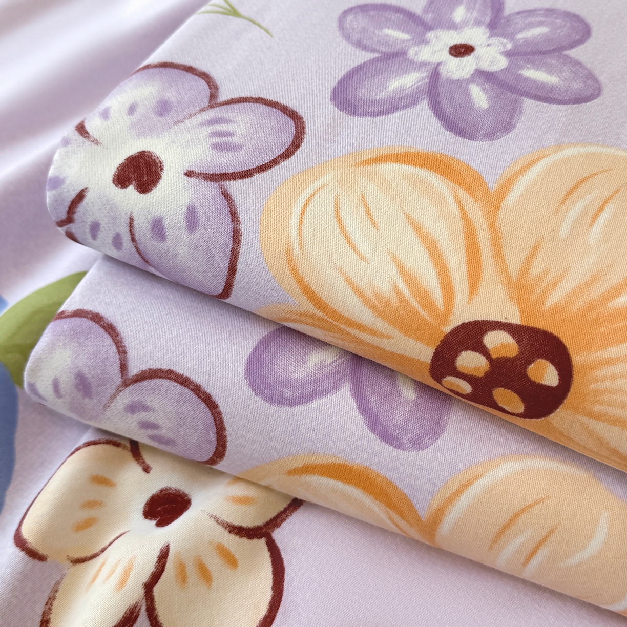 91家纺网 家纺一手货源 找家纺 壹贝家纺 2026新款全棉磨毛单品被套系列 紫魅