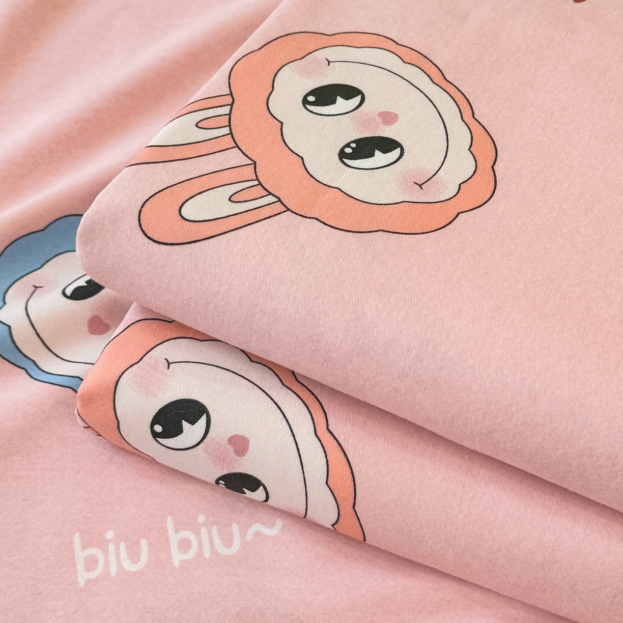 91家纺网 家纺一手货源 找家纺 壹贝家纺 2026新款全棉磨毛单品被套系列 lbb粉