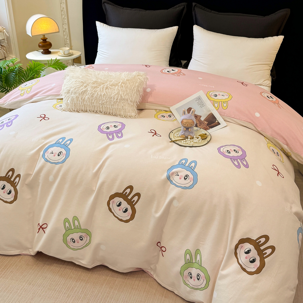 91家纺网 家纺一手货源 找家纺 壹贝家纺 2026新款全棉磨毛单品被套系列 lbb米