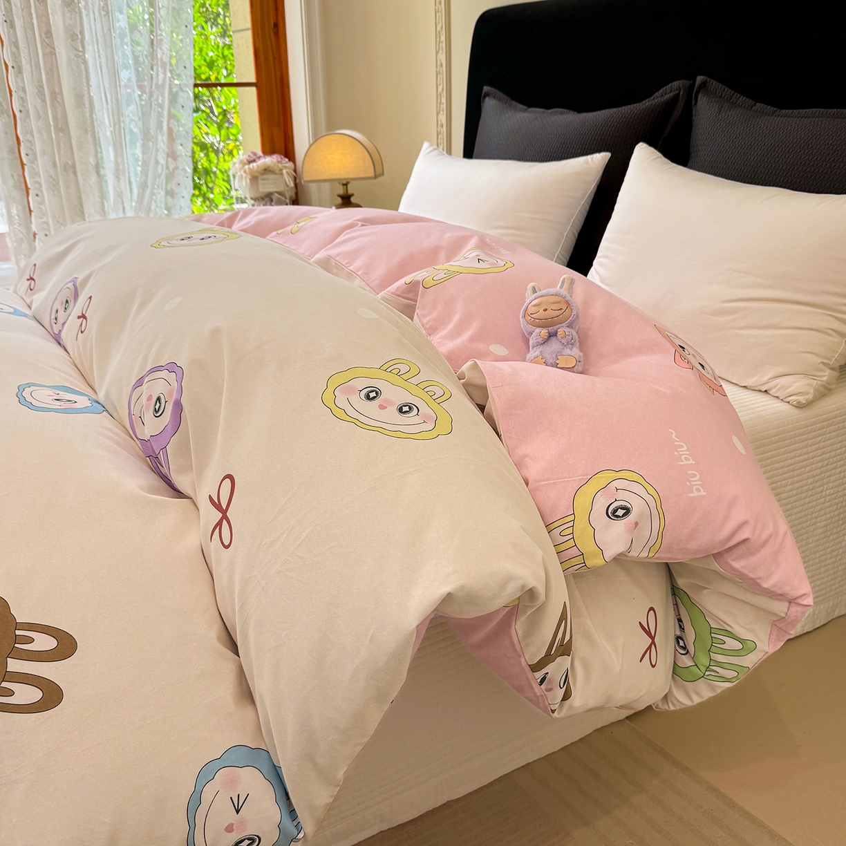 91家纺网 家纺一手货源 找家纺 壹贝家纺 2026新款全棉磨毛单品被套系列 lbb米