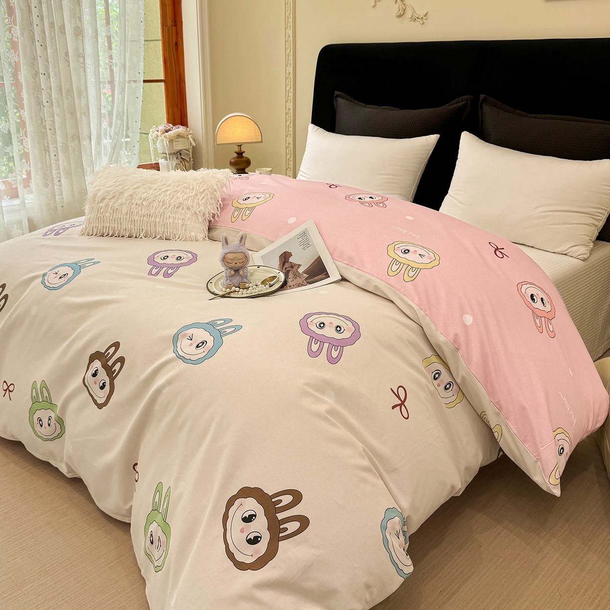 91家纺网 家纺一手货源 找家纺 壹贝家纺 2026新款全棉磨毛单品被套系列 lbb米