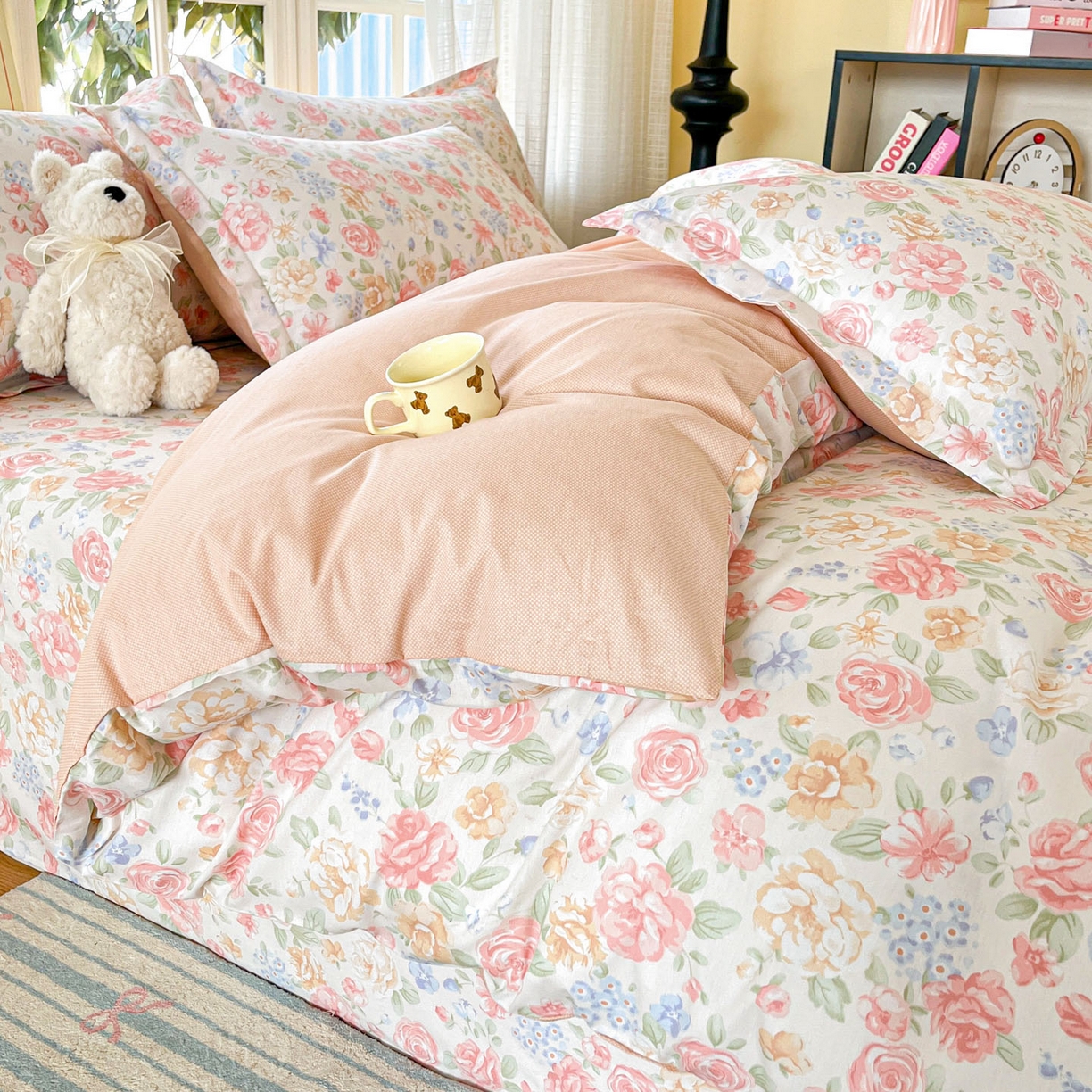 91家纺网 家纺一手货源 找家纺 （总）铭成家纺 2026新款全棉印花小清新四件套（提供买家秀）