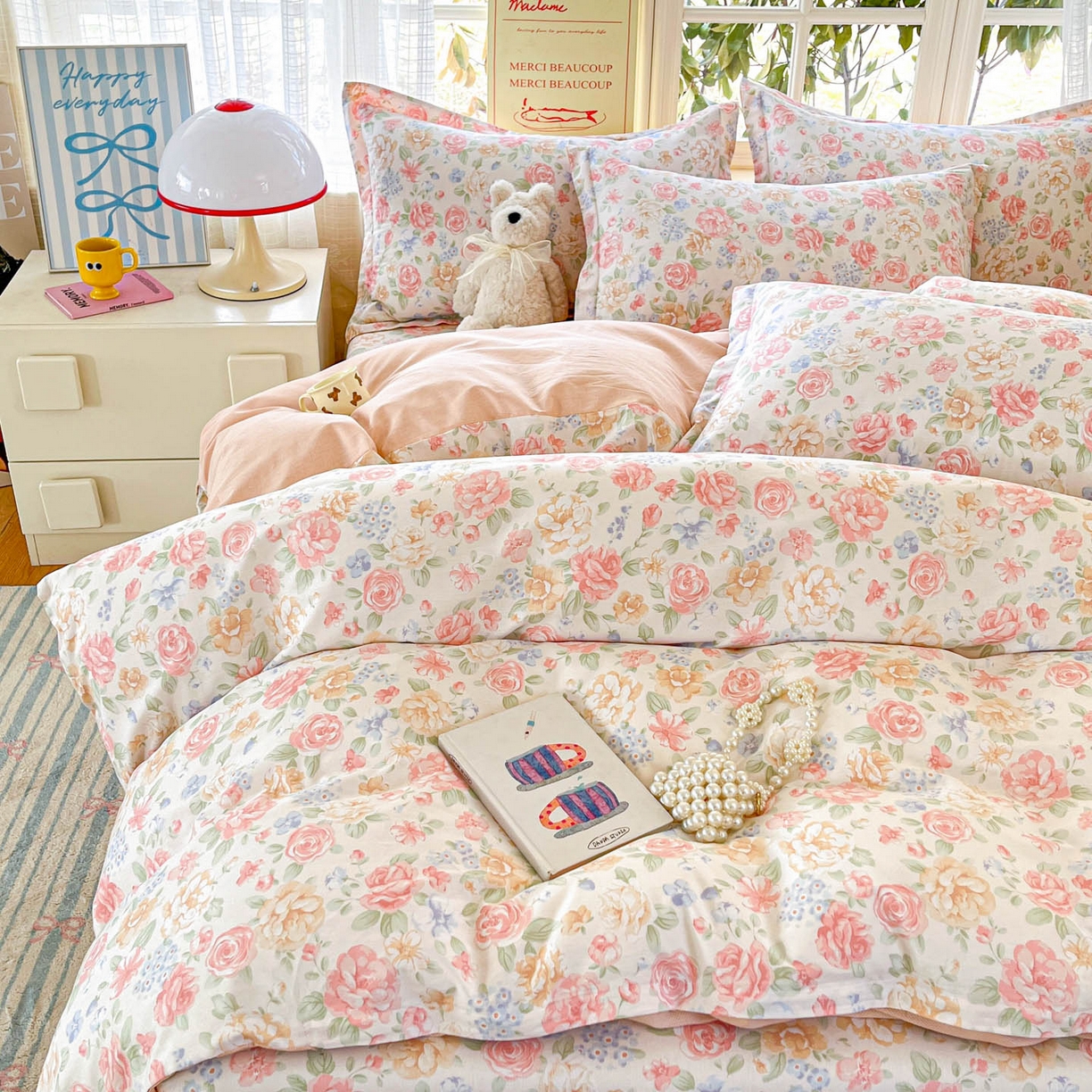 91家纺网 家纺一手货源 找家纺 （总）铭成家纺 2026新款全棉印花小清新四件套（提供买家秀）