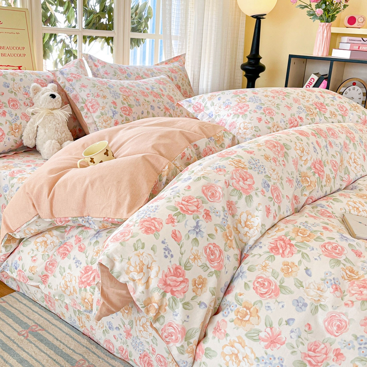 91家纺网 家纺一手货源 找家纺 （总）铭成家纺 2026新款全棉印花小清新四件套（提供买家秀）