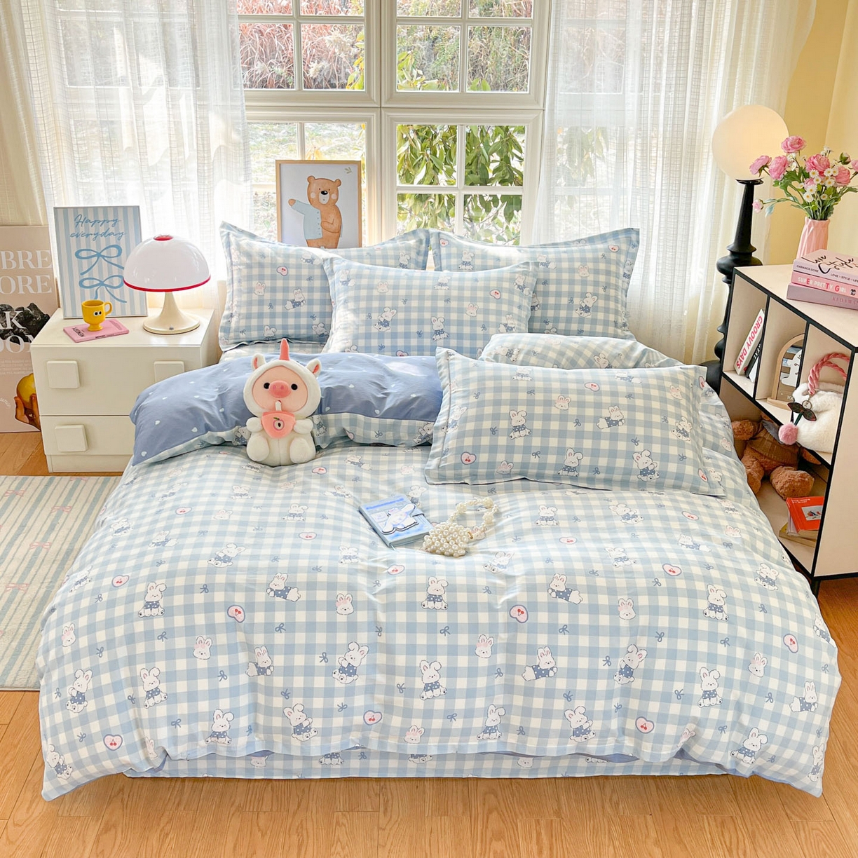 91家纺网 家纺一手货源 找家纺 （总）铭成家纺 2026新款全棉印花小清新四件套（提供买家秀）