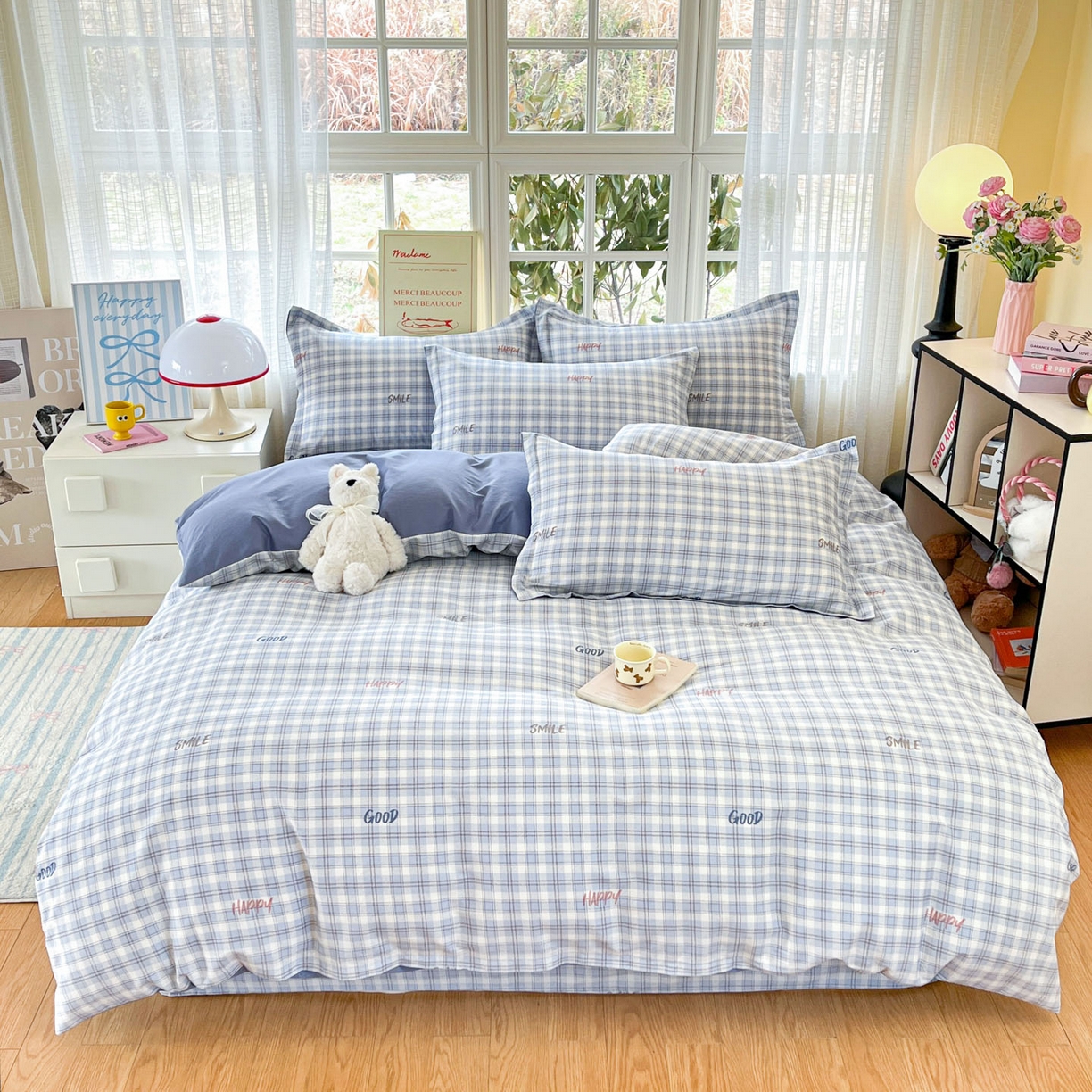 91家纺网 家纺一手货源 找家纺 （总）铭成家纺 2026新款全棉印花小清新四件套（提供买家秀）