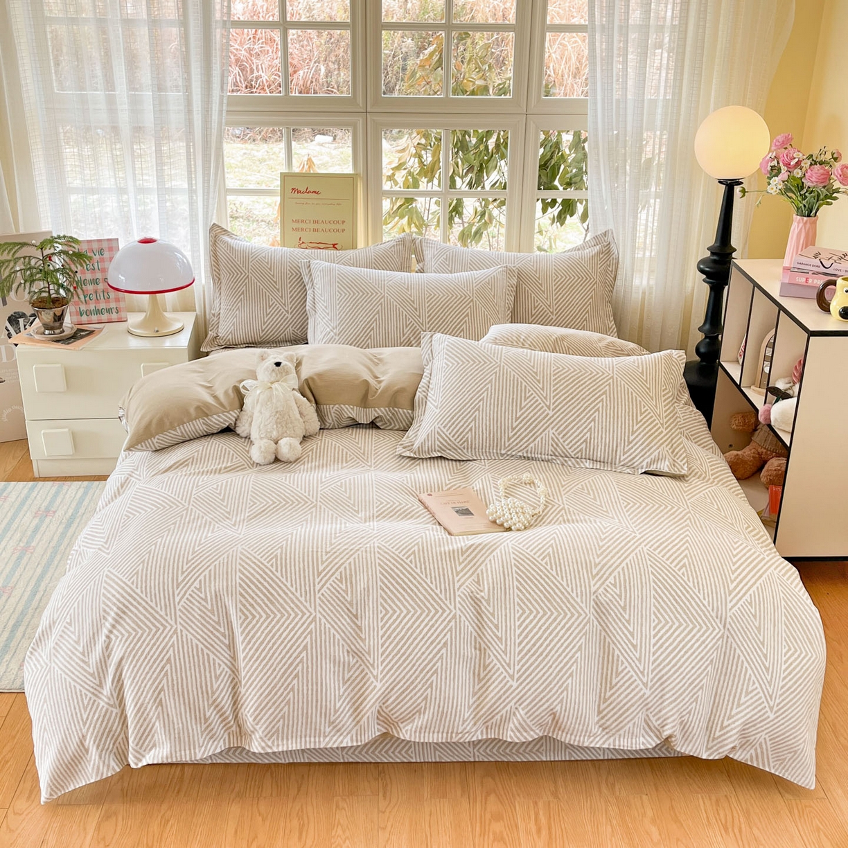 91家纺网 家纺一手货源 找家纺 （总）铭成家纺 2026新款全棉印花小清新四件套（提供买家秀）