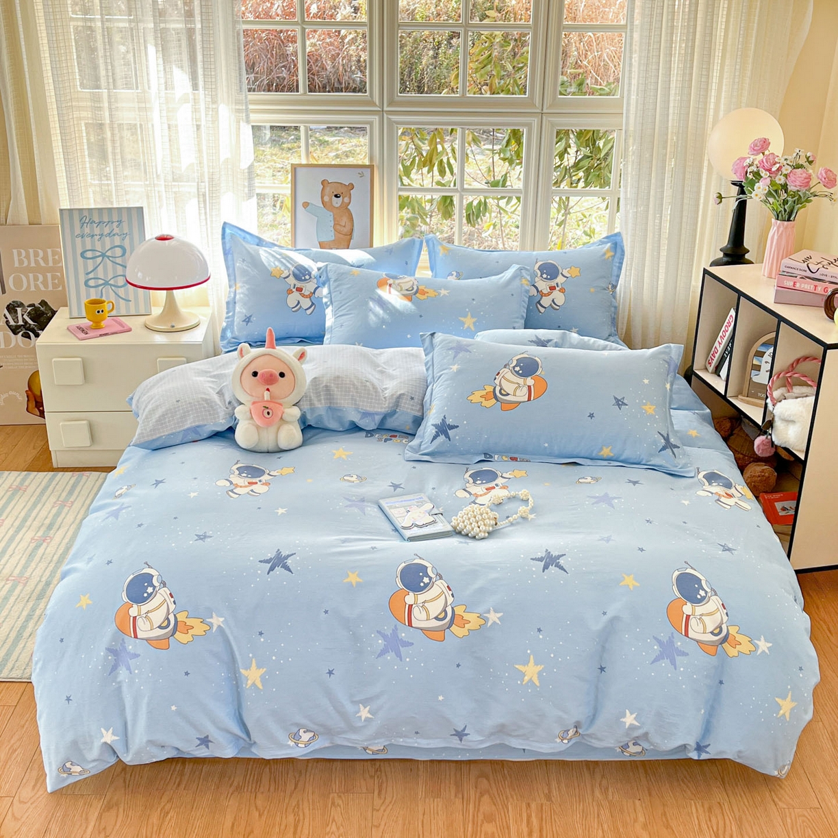 91家纺网 家纺一手货源 找家纺 （总）铭成家纺 2026新款全棉印花小清新四件套（提供买家秀）