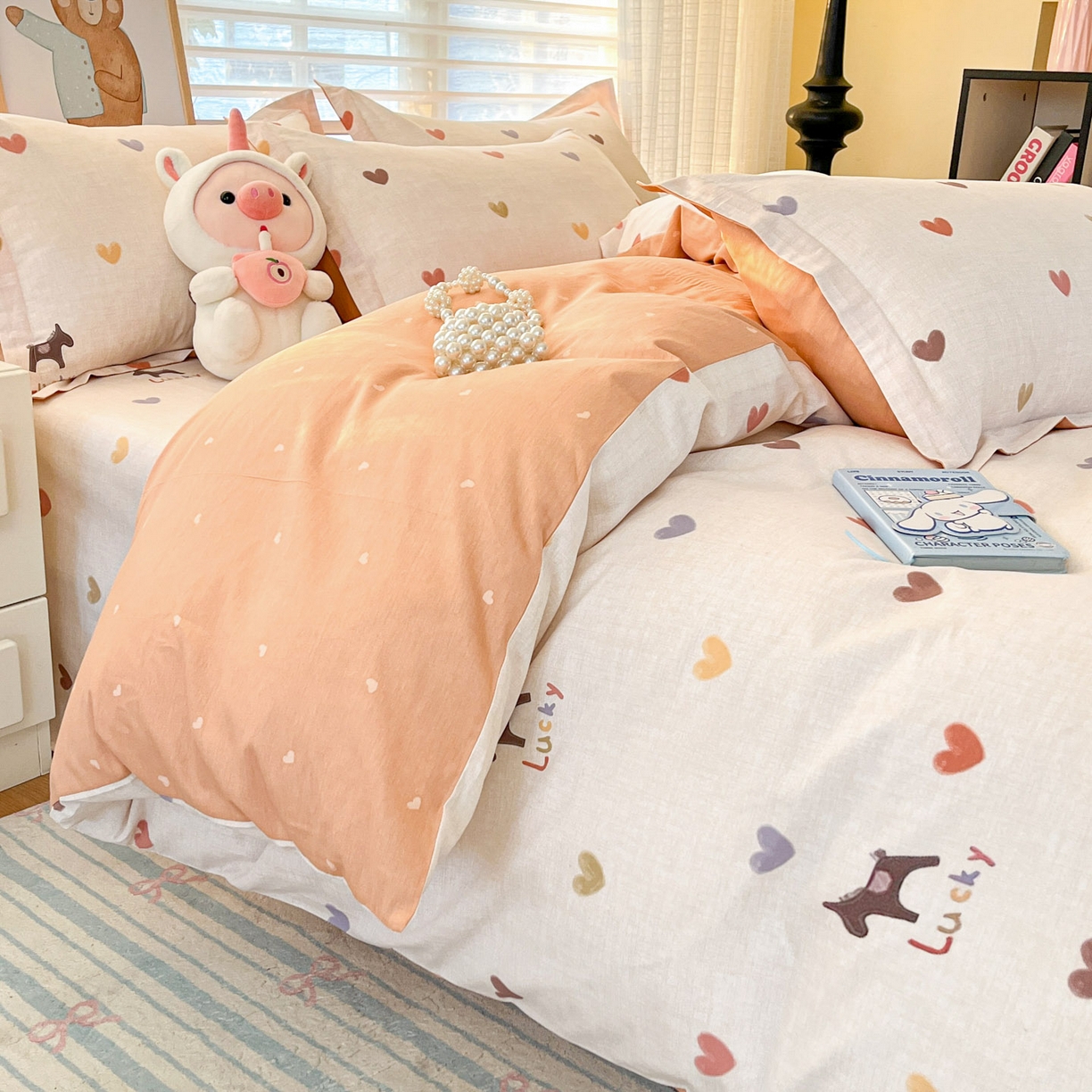 91家纺网 家纺一手货源 找家纺 铭成家纺 2026新款全棉印花小清新四件套（提供买家秀） 欢乐聚会