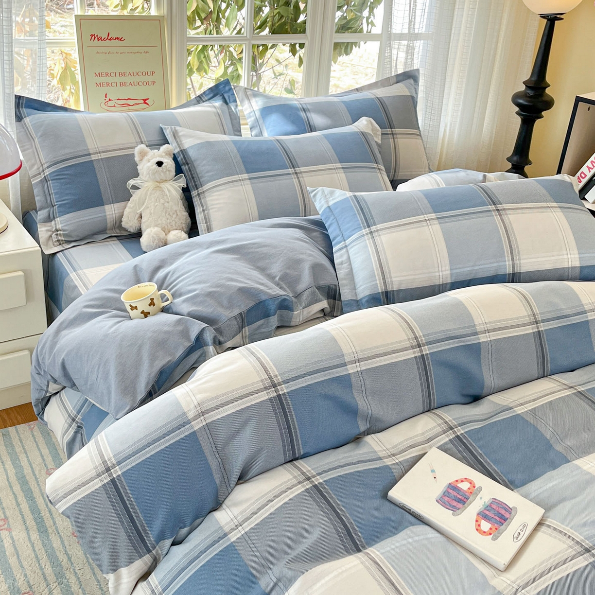 91家纺网 家纺一手货源 找家纺 铭成家纺 2026新款全棉印花小清新四件套（提供买家秀） 卡萨诺