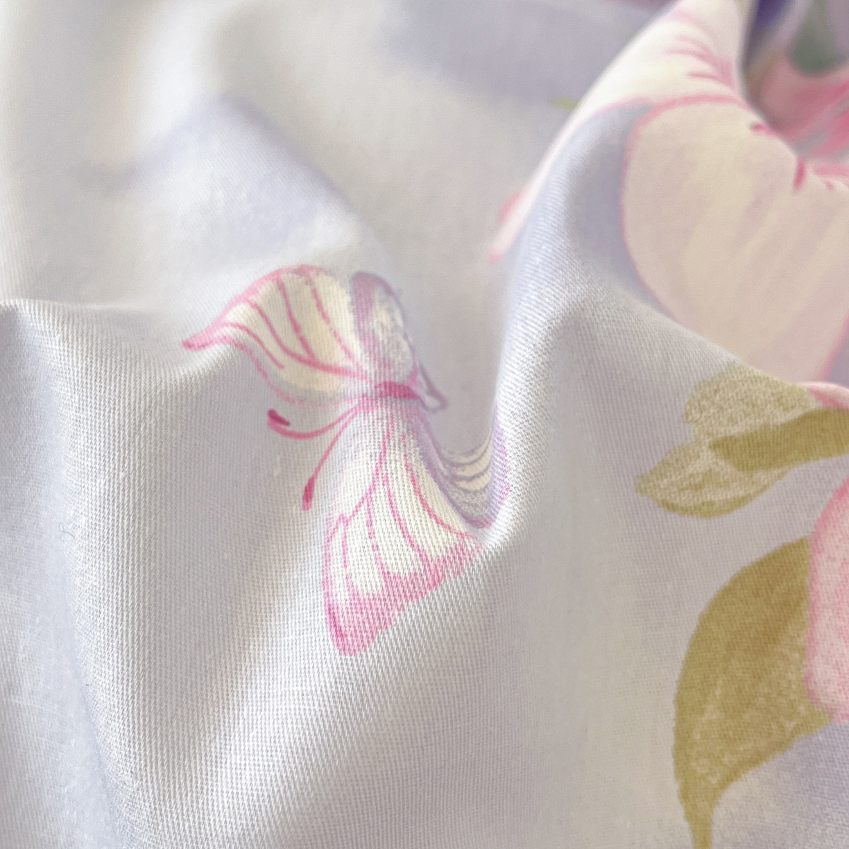 91家纺网 家纺一手货源 找家纺 铭成家纺 2026新款全棉印花小清新四件套（提供买家秀） 恋蝶花香